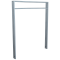 Lean-on hoop made of steel tube | Square tube, 80 x 20 mm | with cross bar (small distance) | total width: 1000 mm | hot-dip galvanized